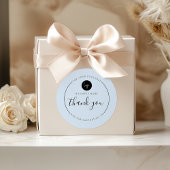 Lichtblauwe minimalistische esthetiek Bedankt Circ Ronde Sticker