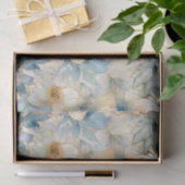 Lichtblauwe moderne abstracte rozen tissuepapier (Geschenk)