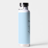 Lichtblauwe Moed Bijbelvers Aangepaste Naam Eenvou Waterfles (Rechts)