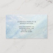 Lichtblauwe moeder van Pearl Stripes Patroon Elega Visitekaartje (Achterkant)