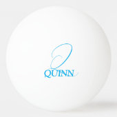 Lichtblauwe Monogrammed Ping Pong Paddle Pingpongbal (Voorkant)