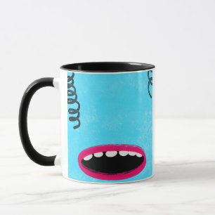 lichtblauwe monsterlijke mok
