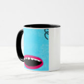lichtblauwe monsterlijke mok (Voorkant links)