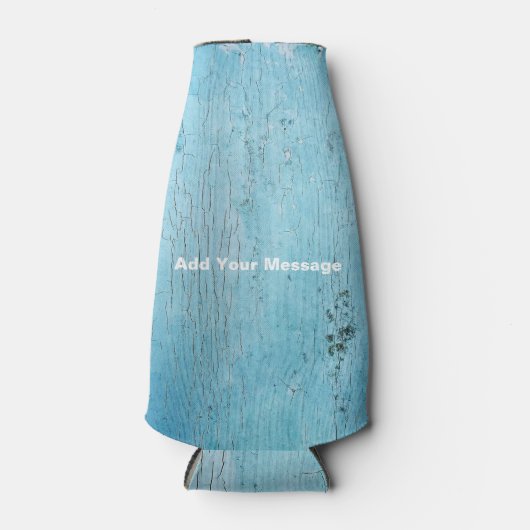 Lichtblauwe muur textuur fles koeler (Voorkant)