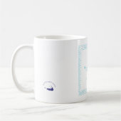 Lichtblauwe Nantucket 02554 Postcode Koffie Mok (Links)