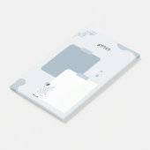 Lichtblauwe noten post-it® notes (Schuin)