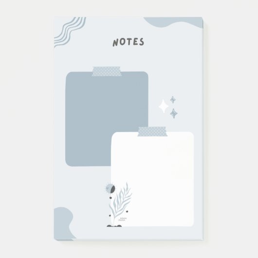 Lichtblauwe noten post-it® notes (Voorkant)