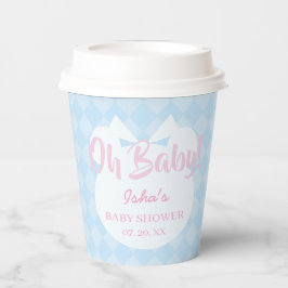 Lichtblauwe Oh Baby Bruiloft Feest Papieren Bekers