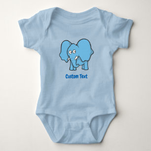 Lichtblauwe olifant romper