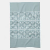 Lichtblauwe ontwerper met patroon theedoek (Verticaal)