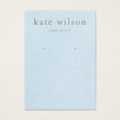 Lichtblauwe Oorbel Display Kaart (Voorkant)