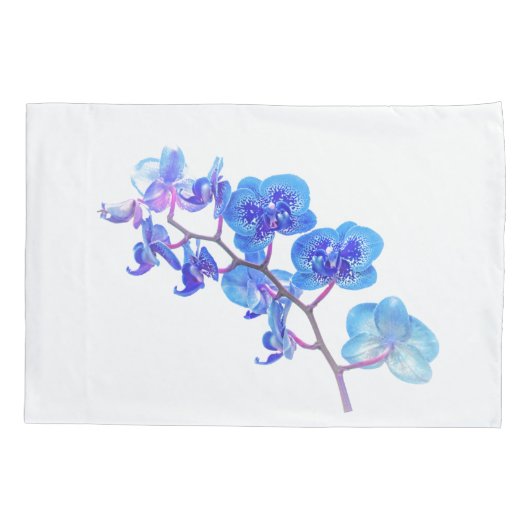 Lichtblauwe orchidee Kussensloop (Achterkant)