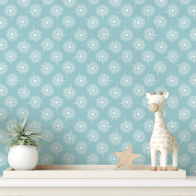 Lichtblauwe paardenbloem behang (Creator heeft geüpload)