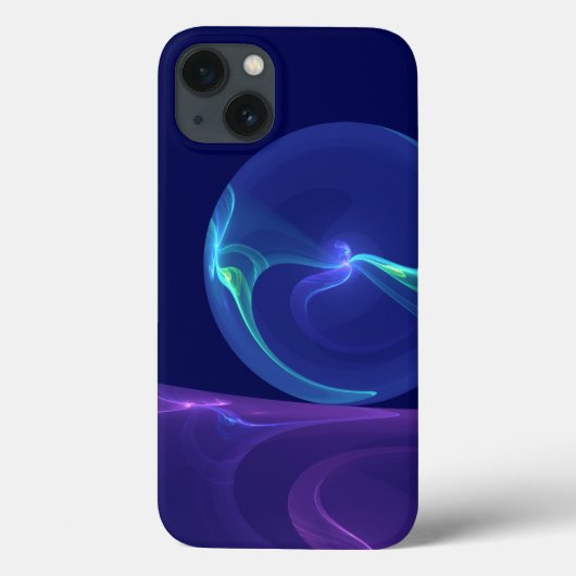 Lichtblauwe Paarse Droom Abstracte Fractale Kunst Case-Mate iPhone Case (Achterkant)