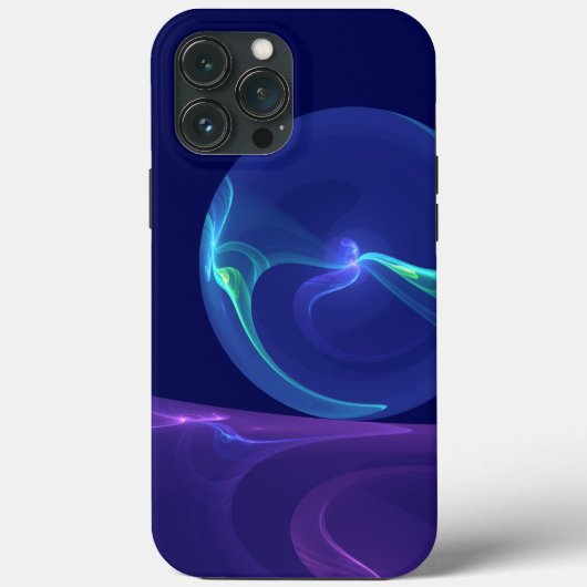 Lichtblauwe Paarse Droom Abstracte Fractale Kunst Case-Mate iPhone Case (Achterkant)