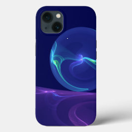 Lichtblauwe Paarse Droom Abstracte Fractale Kunst Case-Mate iPhone Case