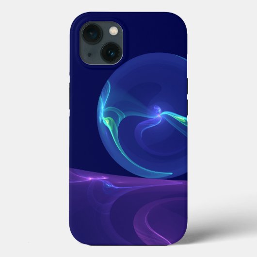 Lichtblauwe Paarse Droom Abstracte Fractale Kunst Case-Mate iPhone Case (Achterkant)