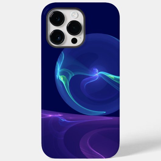 Lichtblauwe Paarse Droom Abstracte Fractale Kunst Case-Mate iPhone Case (Achterkant)