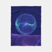 Lichtblauwe Paarse Droom Abstracte Fractale Kunst Fleece Deken (Voorkant)