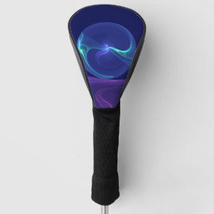 Lichtblauwe Paarse Droom Abstracte Fractale Kunst Golfheadcover