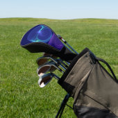 Lichtblauwe Paarse Droom Abstracte Fractale Kunst Golfheadcover (Insitu)