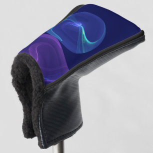 Lichtblauwe Paarse Droom Abstracte Fractale Kunst Golfheadcover