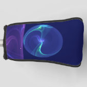 Lichtblauwe Paarse Droom Abstracte Fractale Kunst Golfheadcover (Voorkant)