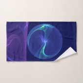 Lichtblauwe Paarse Droom Abstracte Fractale Kunst Handdoek (Handdoek)
