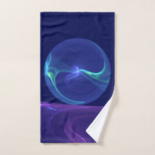 Lichtblauwe Paarse Droom Abstracte Fractale Kunst Handdoek