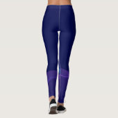 Lichtblauwe Paarse Droom Abstracte Fractale Kunst Leggings (Achterkant)