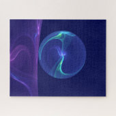 Lichtblauwe Paarse Droom Abstracte Fractale Kunst Legpuzzel (Horizontaal)