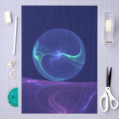 Lichtblauwe Paarse Droom Abstracte Fractale Kunst Tissuepapier (Craft)