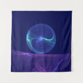 Lichtblauwe Paarse Droom Abstracte Fractale Kunst Wandkleed (Voorkant)