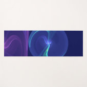 Lichtblauwe Paarse Droom Abstracte Fractale Kunst Yogamat (Voorkant (horizontaal))