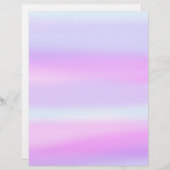 Lichtblauwe Paarse Magenta Waterverf Wash Briefhoofd (Voorkant / Achterkant)