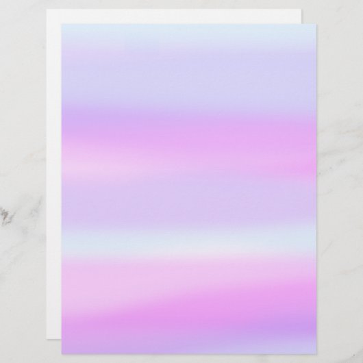 Lichtblauwe Paarse Magenta Waterverf Wash Briefhoofd (Voorkant / Achterkant)