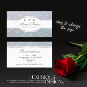 Lichtblauwe Parel Glitter Lichtgevende Sprankelend Vierkante Visitekaartje