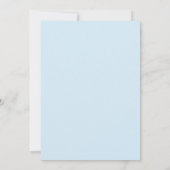 Lichtblauwe Pastel Weide Bruiloft Kaart (Achterkant)