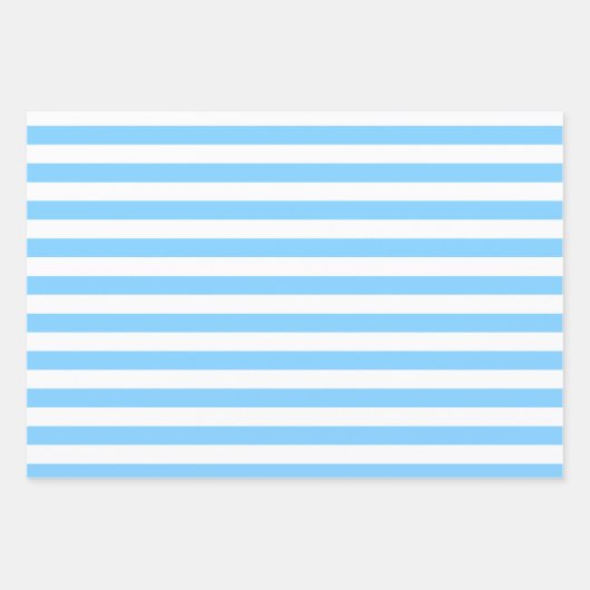 Lichtblauwe patronen verpakken papier vel set (Voorkant)