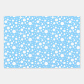 Lichtblauwe patronen verpakken papier vel set (Voorkant 3)