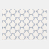 Lichtblauwe Plaid Bow Elegant Boy Baby shower Inpakpapier Vel (Voorkant)