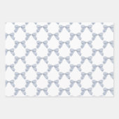 Lichtblauwe Plaid Bow Elegant Boy Baby shower Inpakpapier Vel (Voorkant)