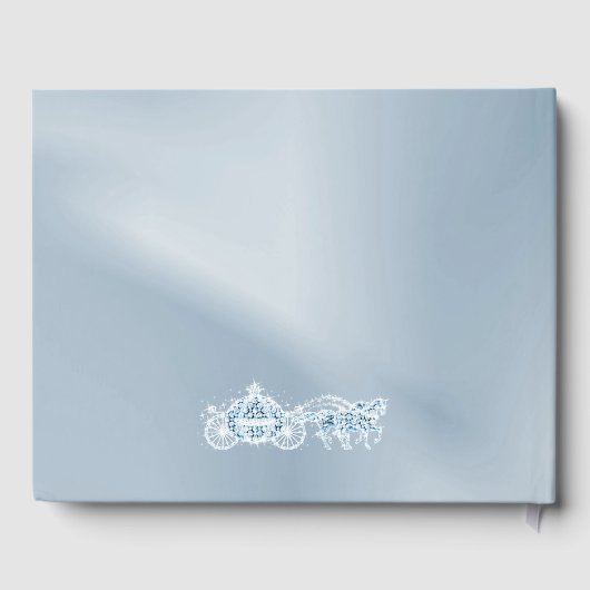 Lichtblauwe prinses Coach & Paarden Sweet 16 Gast Gastenboek (Achterkant)