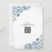 Lichtblauwe prinses Quinceanera uitnodiging (Achterkant)