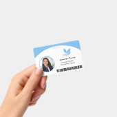 Lichtblauwe QR-streepjescode Personeelsfoto ID Badge (Handheld)