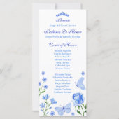 Lichtblauwe Quinceañera Orde van Evenementen Progr (Achterkant)