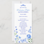 Lichtblauwe Quinceañera Orde van Evenementen Progr (Voorkant)