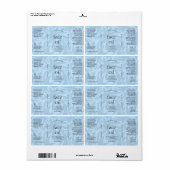 Lichtblauwe reiniger 2 OZ huidverzorging flesetike Etiket (Full Sheet)