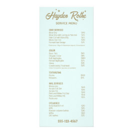 Lichtblauwe retrotypografie reclamekaart