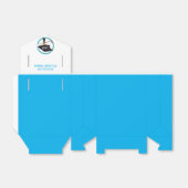 Lichtblauwe Ring op Afstudeerder Pet Afstuderen Bedankdoosjes (Uitgevouwen)